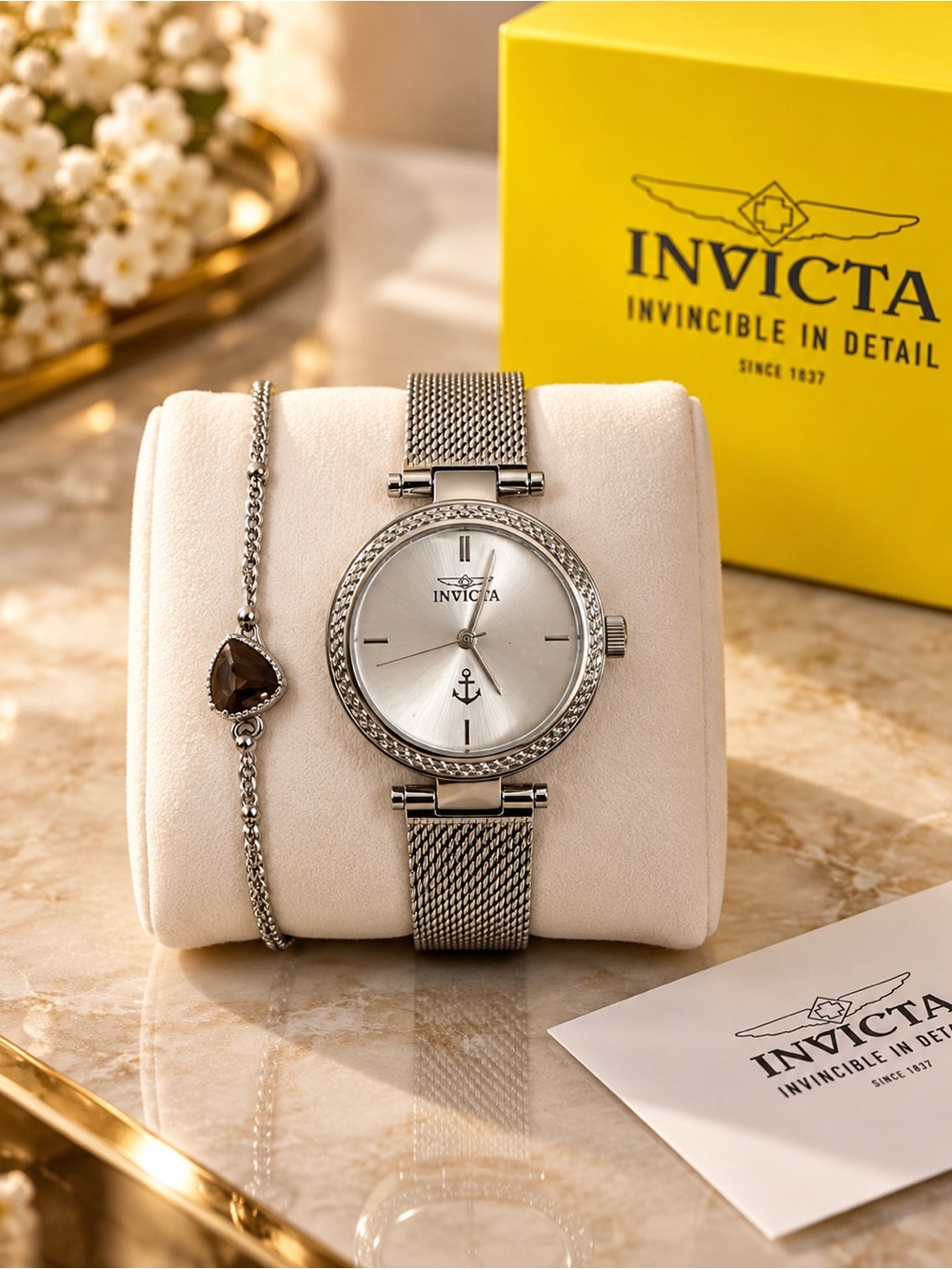 Invicta Ocean Voyage 47267 Women’s Watch + Bracelet Set NIB
